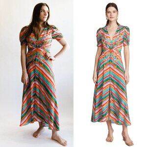 SALONI Striped Lea Dress - Size 2